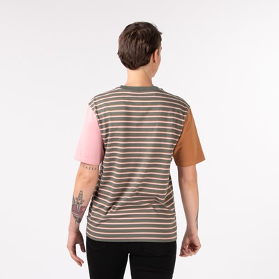Alternate view of T-shirt à pochette Vans Striped pour femmes - Thym / Blocs de couleurs