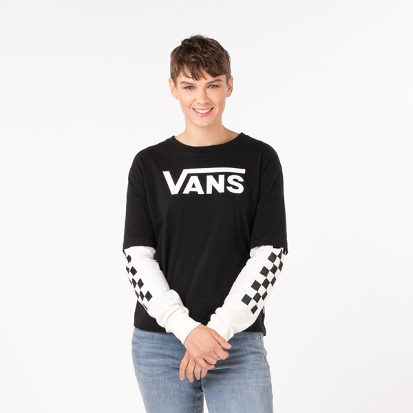 Main view of Womens Vans Sole World Twofer Tee - Black / White