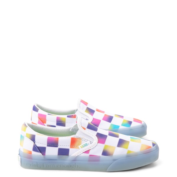 Main view of Vans Cultivate Care Slip On Checkerboard Skate Shoe - White / Multicolor