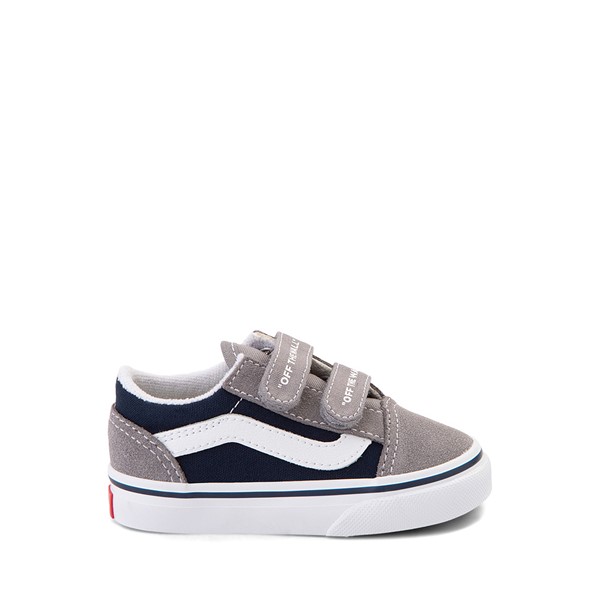 Main view of Vans Old Skool V Off The Wall Skate Shoe - Baby / Toddler - Frost Gray / Dress Blues