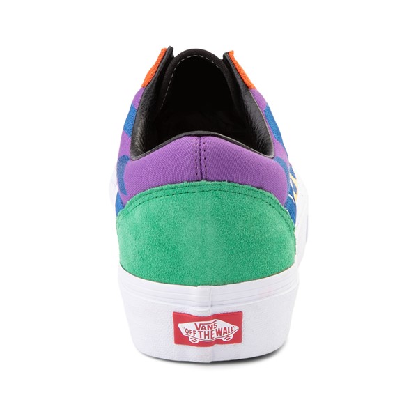 alternate view Vans Old Skool Statement Block Skate Shoe - Red / Blue / YellowALT4