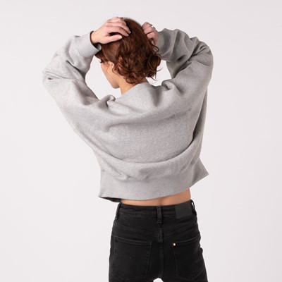 Alternate view of Womens adidas Adi-Color Essentials Fleece Sweatshirt - Heather Grey