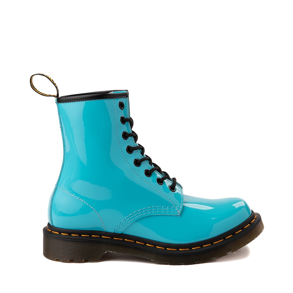 Womens Dr. Martens 1460 8-Eye Patent Boot - Turquoise