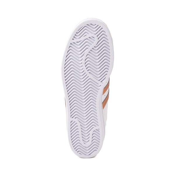alternate view Womens adidas Superstar Athletic Shoe - Cloud White / Copper MetallicALT3
