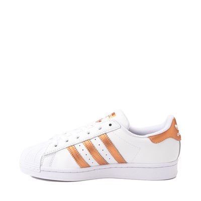Alternate view of Womens adidas Superstar Athletic Shoe - Cloud White / Copper Metallic