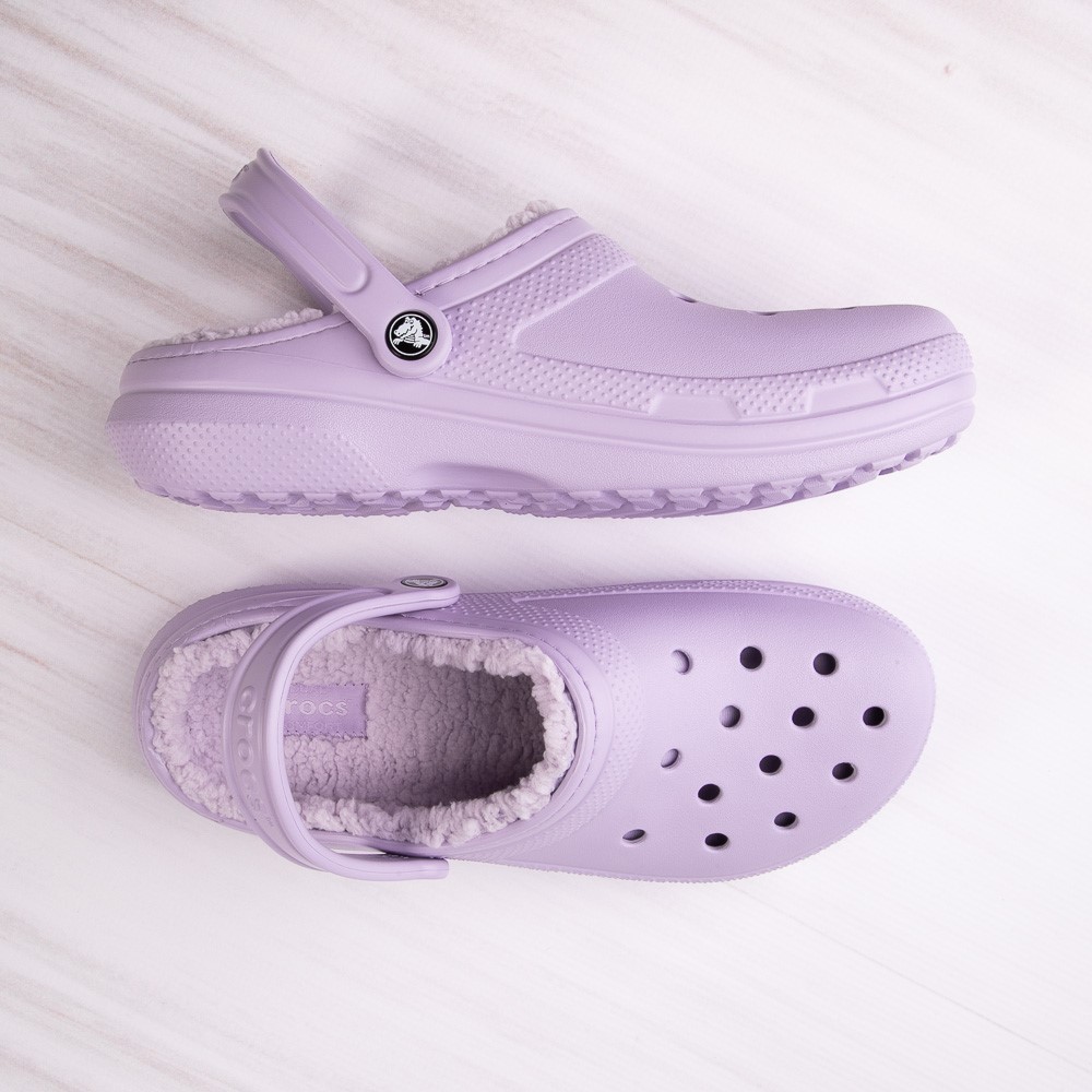 Crocs Classic Fuzz-Lined Clog - Lavender