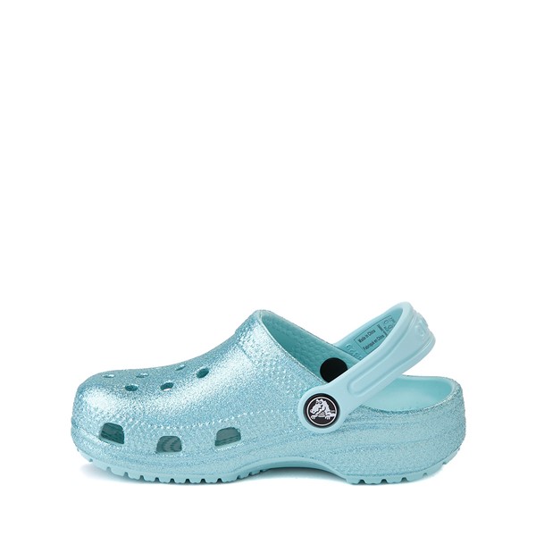 alternate view Crocs Classic Glitter Clog - Baby / Toddler - Pure WaterALT1