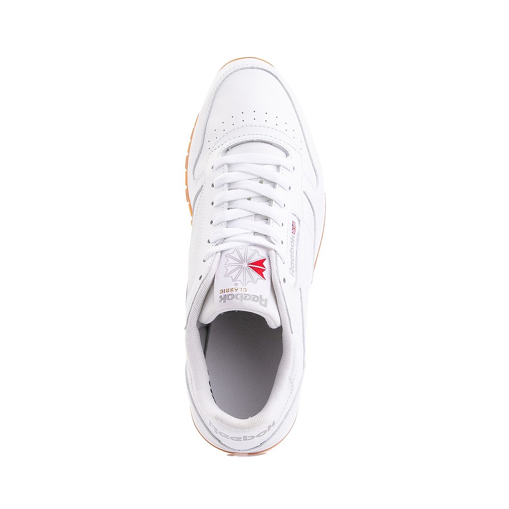 Womens Reebok Classic Leather Athletic Shoe - White / Gum | JourneysCanada