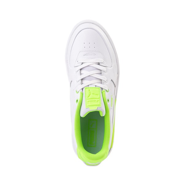 alternate view Womens PUMA Cali Dream Athletic Shoe - White / Neon GreenALT2