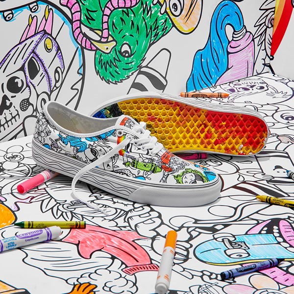 alternate view Chaussure de skate Vans x Crayola Authentic DIY Sketch Your Way - BlancALT1B