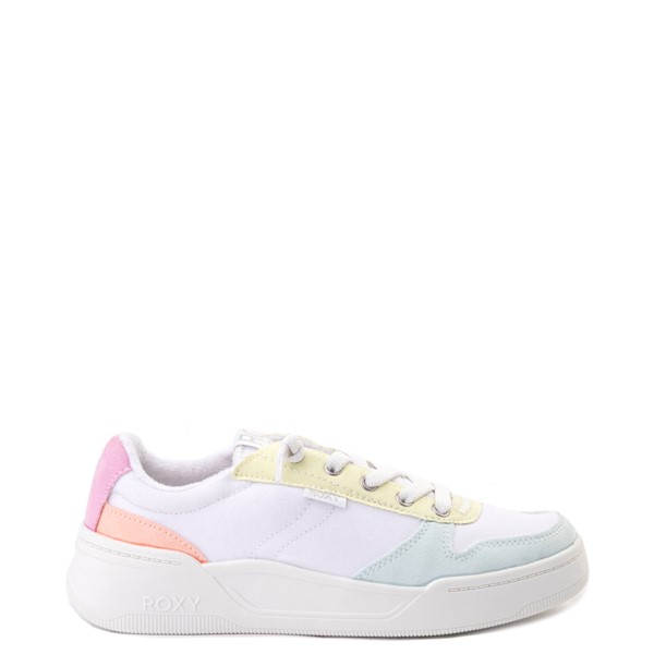 Womens Roxy Harper Slip On Casual Shoe - White / Pastel Multicolour