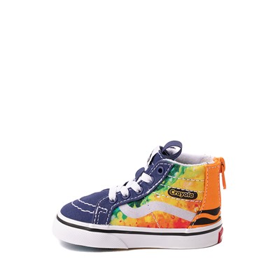 Alternate view of Vans x Crayola Sk8 Hi Zip Mash Up Melt Skate Shoe - Baby / Toddler - Multicolour