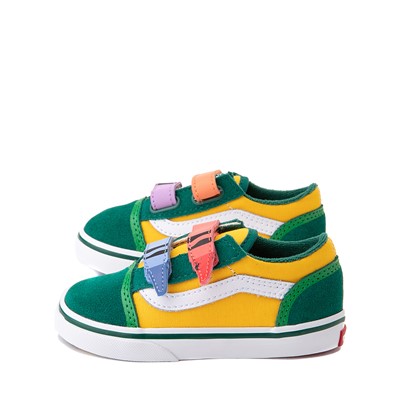 Alternate view of Vans x Crayola Old Skool V Out Of The Box Skate Shoe - Baby / Toddler - Yellow / Green