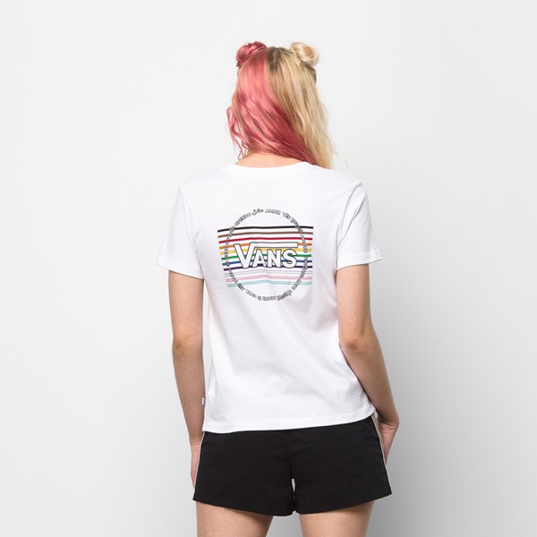 Vue principale de T-shirt à col arrondi Vans Pride - Blanc