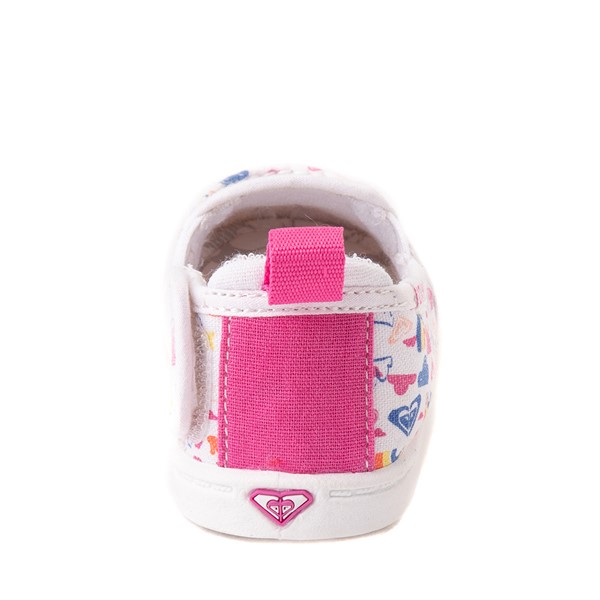 alternate view Roxy Minnow Slip On Casual Shoe - Toddler - White / MulticolourALT4