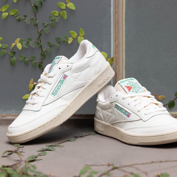 Womens Reebok Club C Vintage 85 Athletic Shoe Chalk Alabaster Glen Green