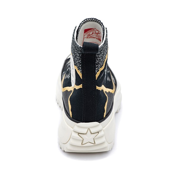 alternate view Converse Run Star Hike Platform Sneaker - Black / Gold / FloralALT4