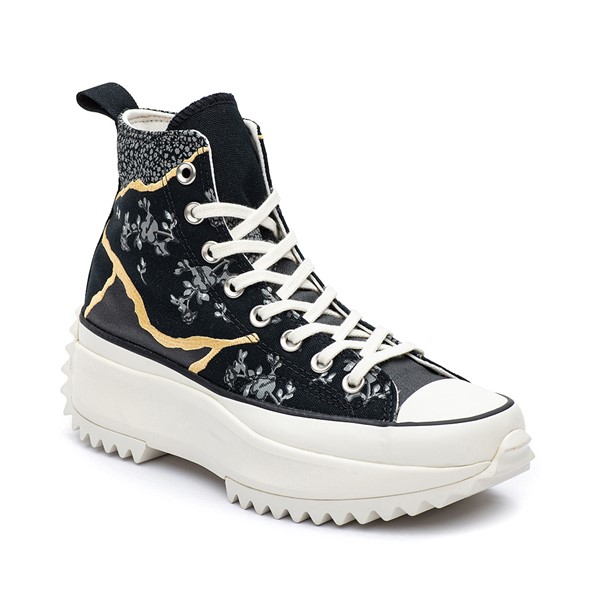 alternate view Converse Run Star Hike Platform Sneaker - Black / Gold / FloralALT5