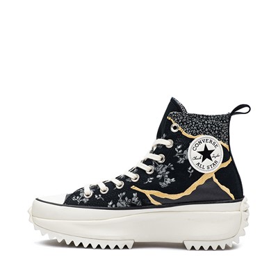 Alternate view of Converse Run Star Hike Platform Sneaker - Black / Gold / Floral