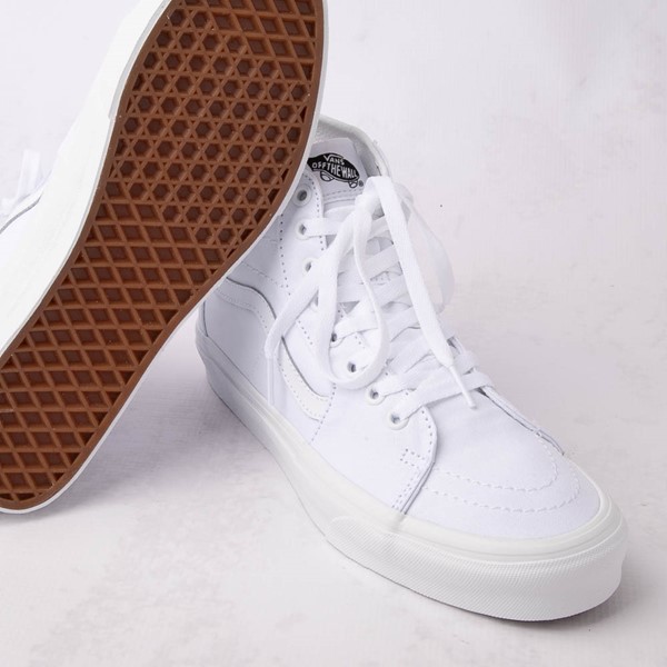 Vans Sk8-Hi Tapered Skate Shoe - True White Monochrome