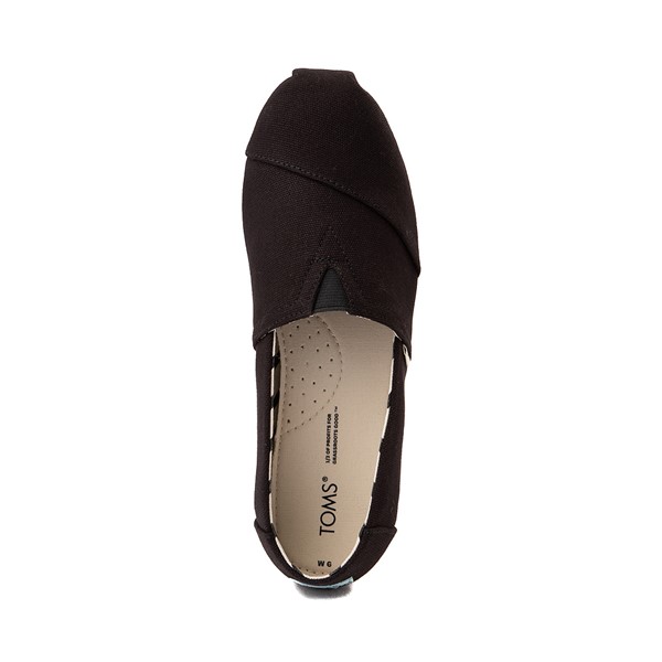 alternate view Chaussure décontractée classique sans lacets TOMS pour femmes - Noire monochromeALT2