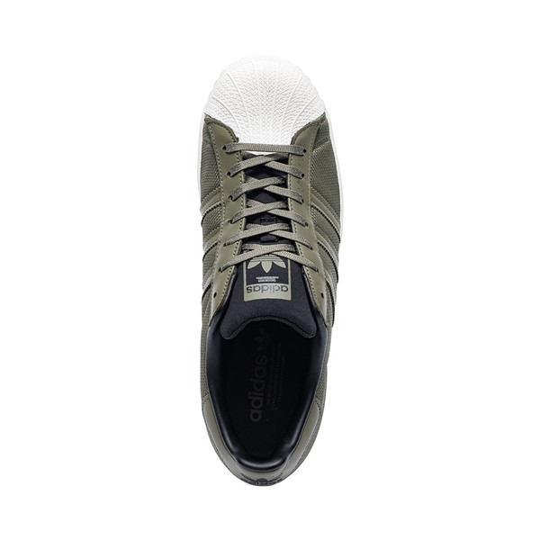 alternate view Mens adidas Superstar Athletic Shoe - Olive / WhiteALT2