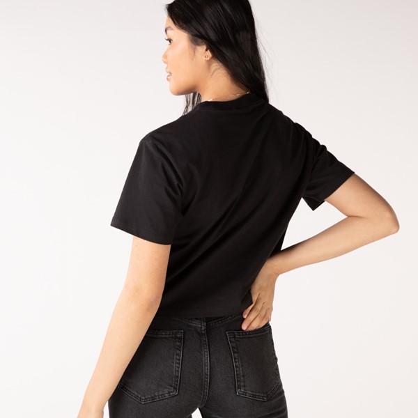 alternate view Womens adidas Logo Tee - Black / LeopardALT4