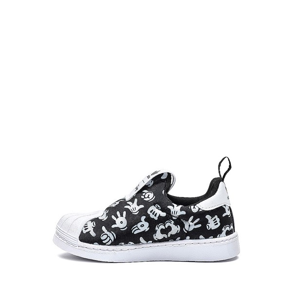 alternate view adidas x Disney Superstar 360 Mickey Mouse Slip On Athletic Shoe - Baby / Toddler - Core Black / Cloud WhiteALT1