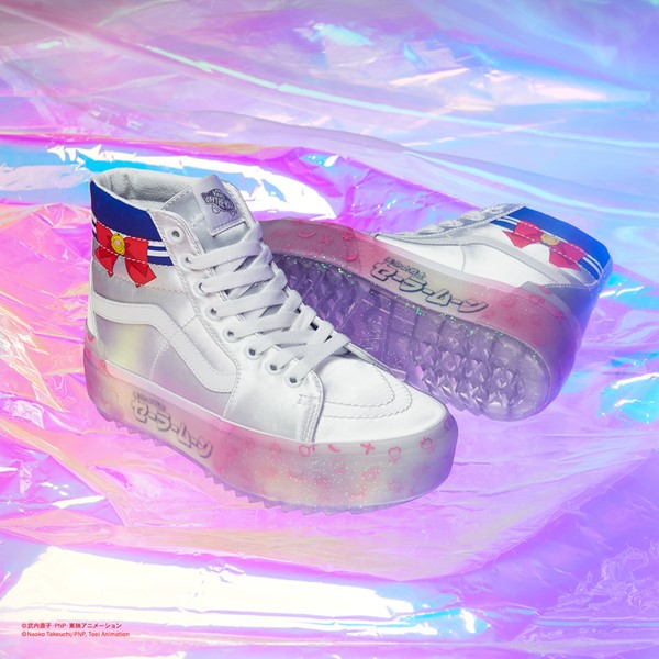alternate view Chaussure de skate compensée Vans x Sailor Moon Sk8 Hi - ArgentéeALT1B