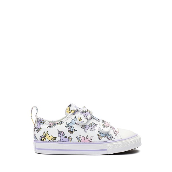 Main view of Converse Chuck Taylor All Star 2V Lo Unicorn Sneaker - Baby / Toddler - White / Violet