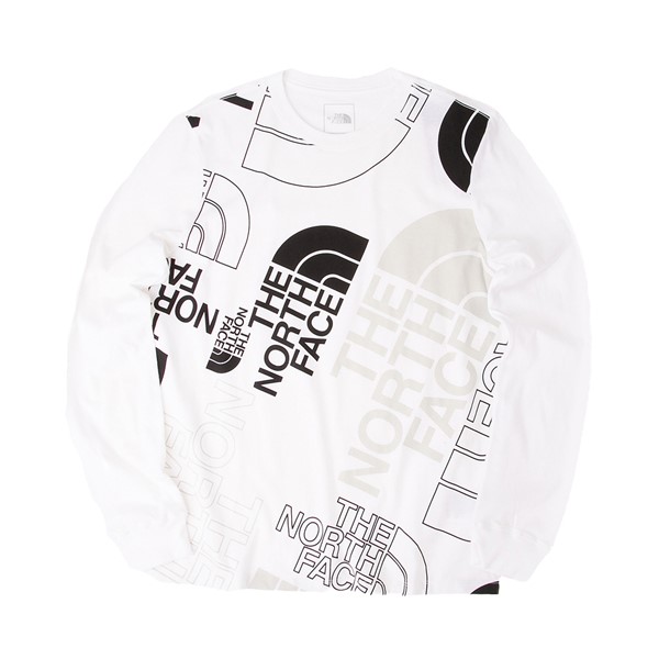 alternate view Womens The North Face Graphic Injection Long Sleeve Tee - White / Tin GrayALT2