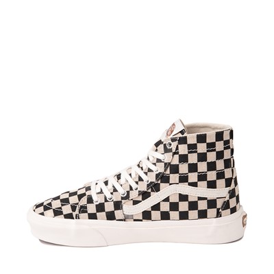 Alternate view of Vans Sk8-Hi Tapered Checkerboard Skate Shoe - Black / White