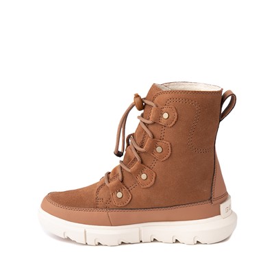 Alternate view of Sorel Explorer&trade; Lace Boot - Little Kid / Big Kid - Velvet Tan / Chalk