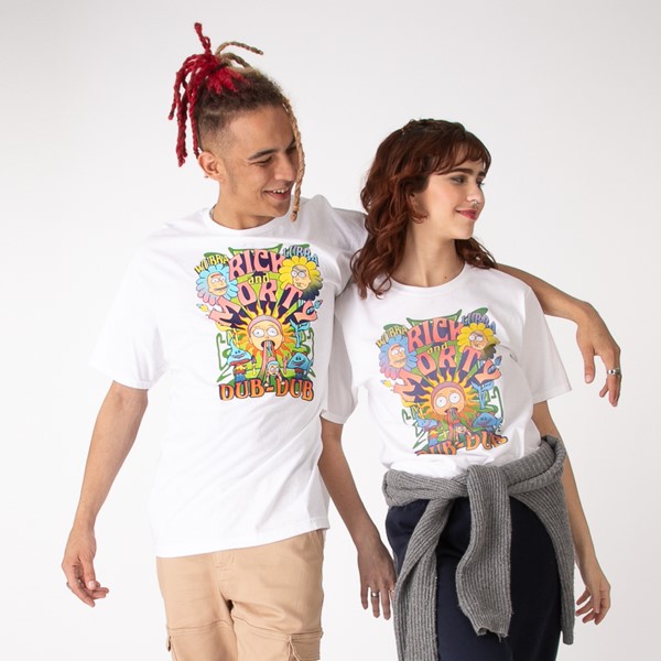 Vue principale de T-shirt Rick et Morty Wubba Lubba Dub Dub pour femmes - Blanc