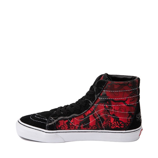 alternate view Vans x Stranger Things Sk8-Hi Skate Shoe - Black / RedALT1