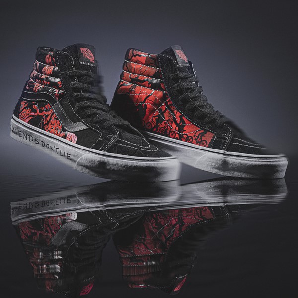 alternate view Vans x Stranger Things Sk8-Hi Skate Shoe - Black / RedALT1B