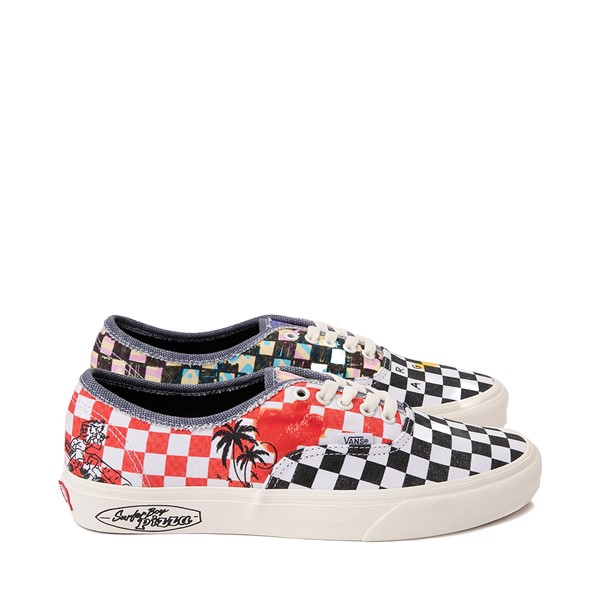 Main view of Vans x Stranger Things Authentic Checkerboard Skate Shoe - Marshmallow / Multicolour