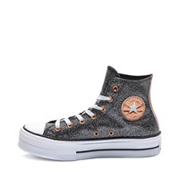 Womens Converse Chuck Taylor All Star Lift Metallic Glitter Hi Sneaker Black Copper White JourneysCanada