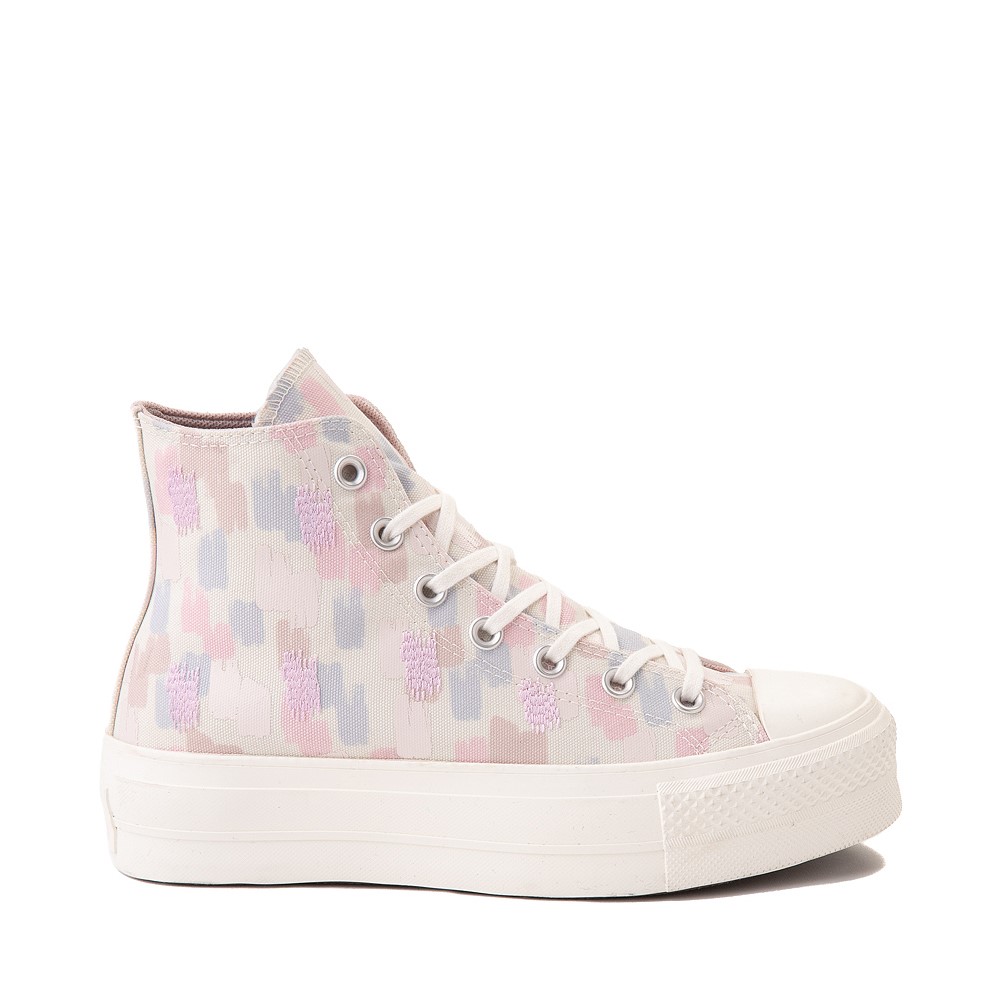 Womens Converse Chuck Taylor All Star Hi Lift Sneaker - Egret / Gray / Pink
