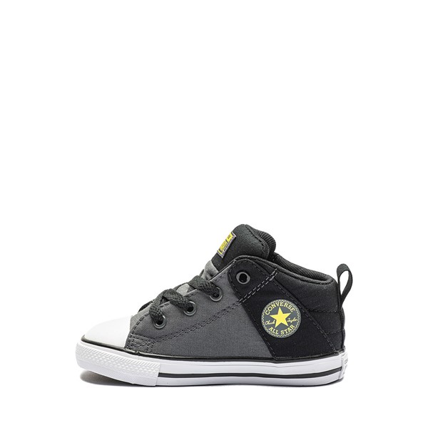 alternate view Converse Chuck Taylor All Star Axel Mid Sneaker - Baby / Toddler - Grey / Black / LemonALT1