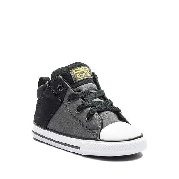 alternate view Converse Chuck Taylor All Star Axel Mid Sneaker - Baby / Toddler - Grey / Black / LemonALT5