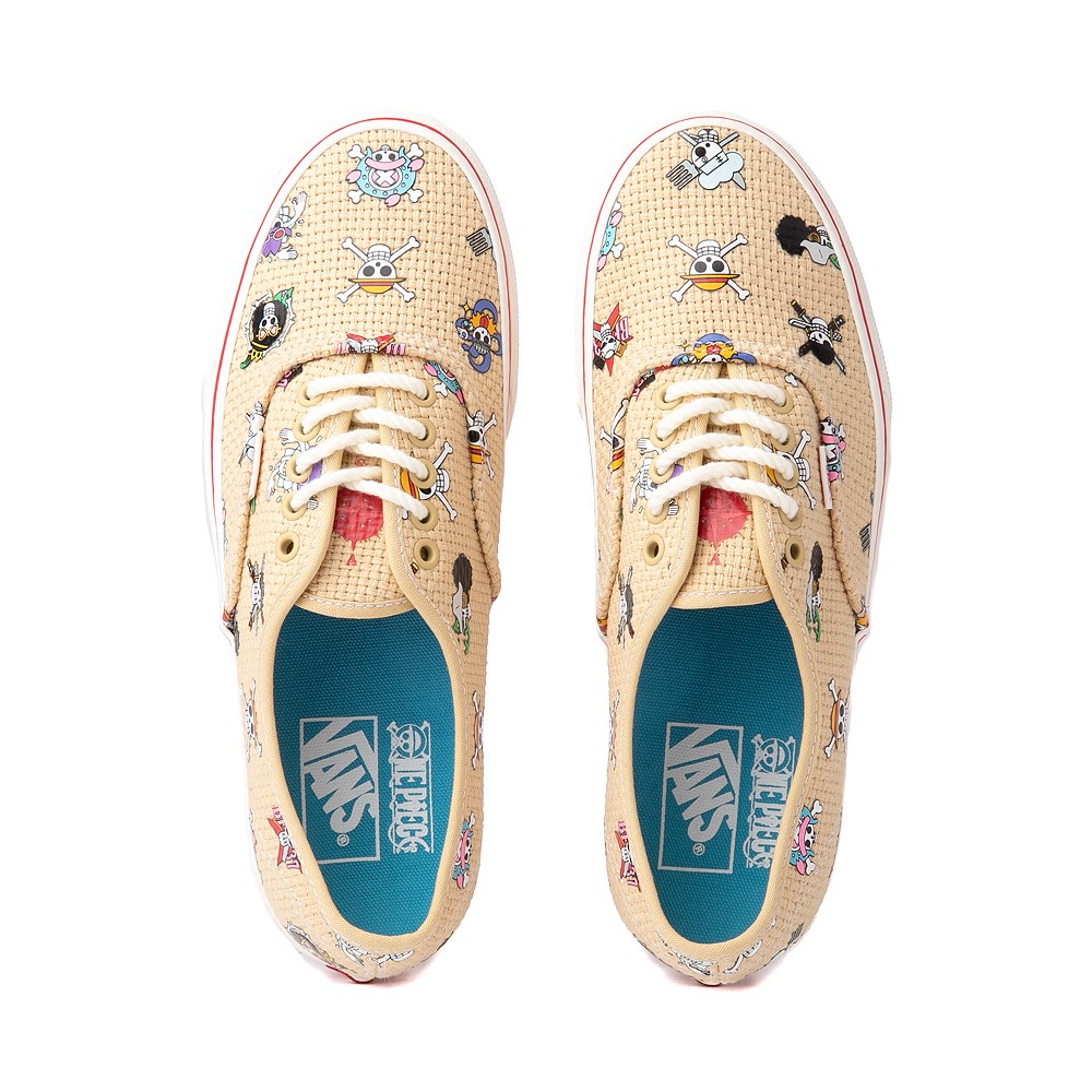 Vans X One Piece Authentic Straw Hat Crew Skate Shoe Natural 