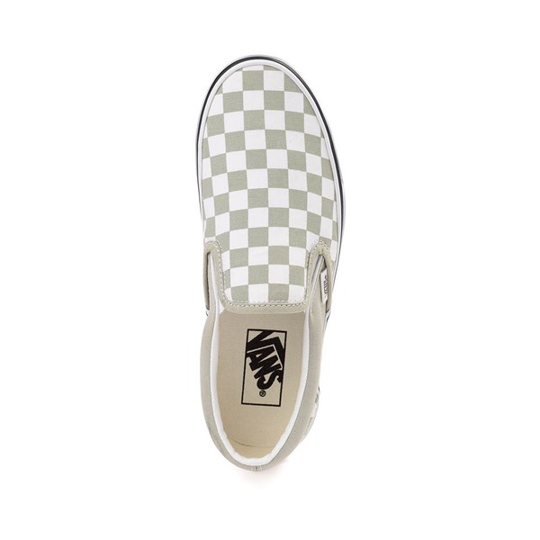 alternate view Vans Slip-On Checkerboard Skate Shoe - Desert SageALT2