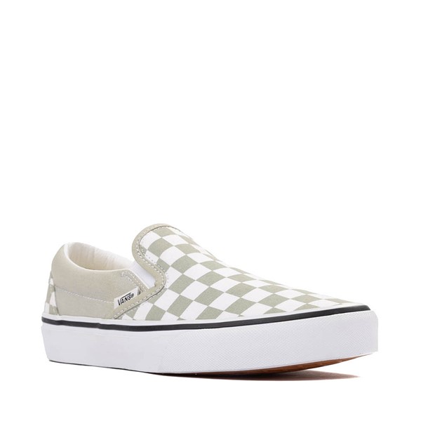 alternate view Vans Slip-On Checkerboard Skate Shoe - Desert SageALT5