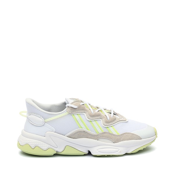 Main view of Womens adidas Ozweego Athletic Shoe - Cloud White / Almost Lime / Pulse Lime