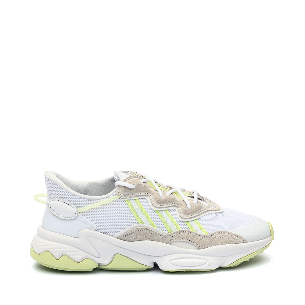 Womens adidas Ozweego Athletic Shoe - Cloud White / Almost Lime / Pulse Lime