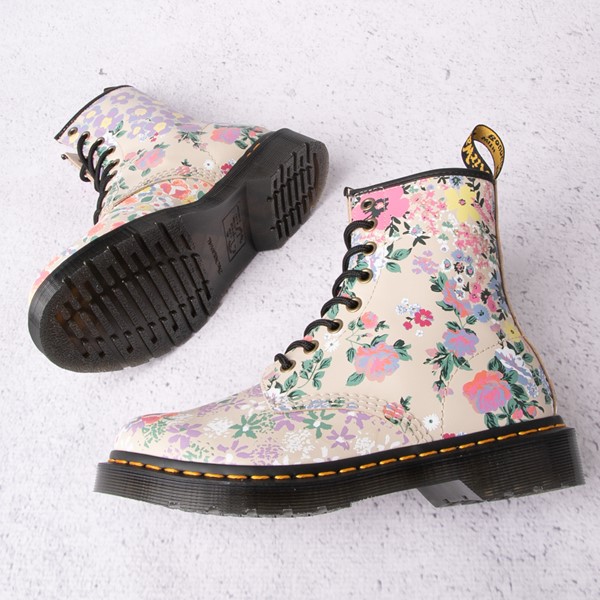 alternate view Womens Dr. Martens 1460 8-Eye Boot - Parchment / Floral MashupTHERO