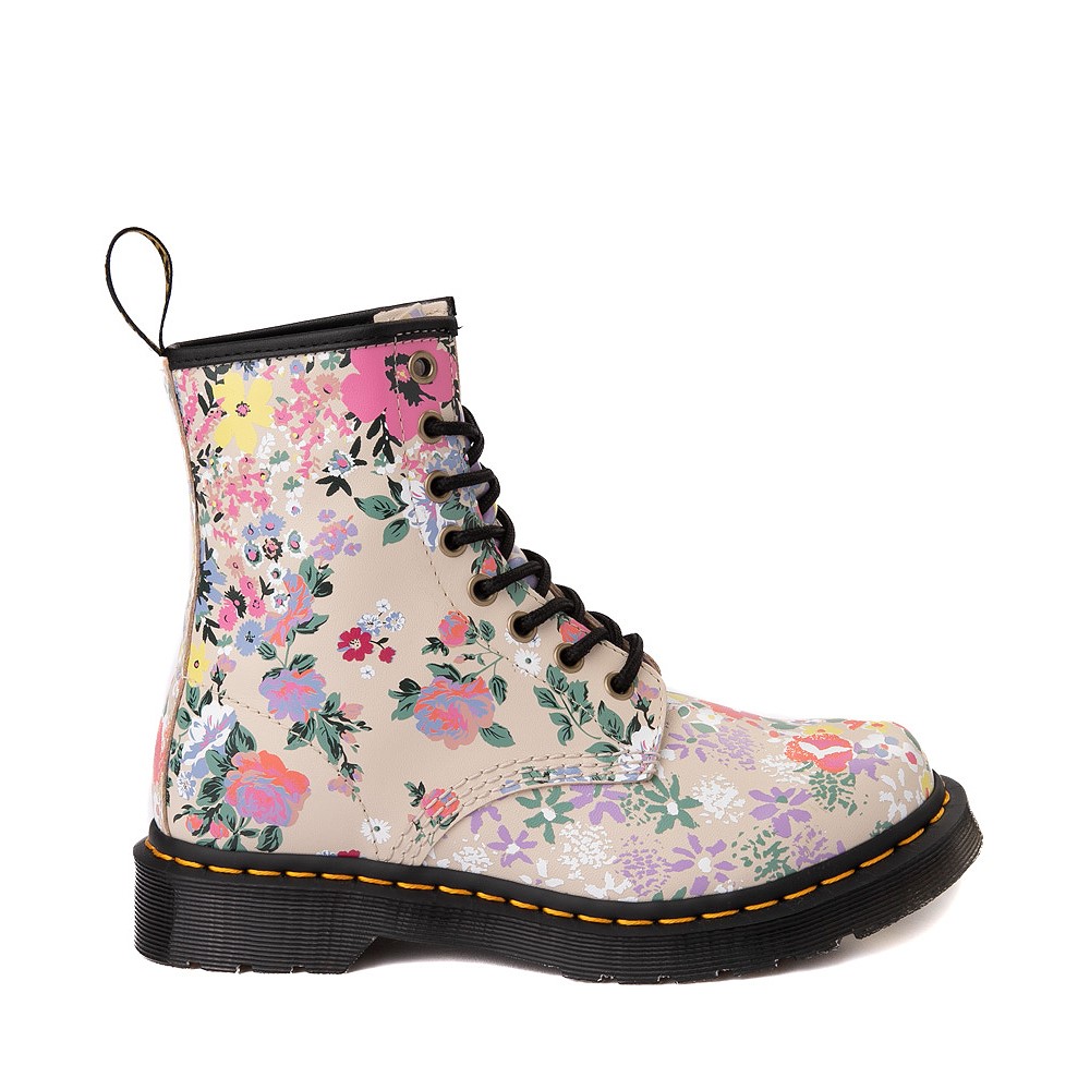 Floral lace hot sale up boots