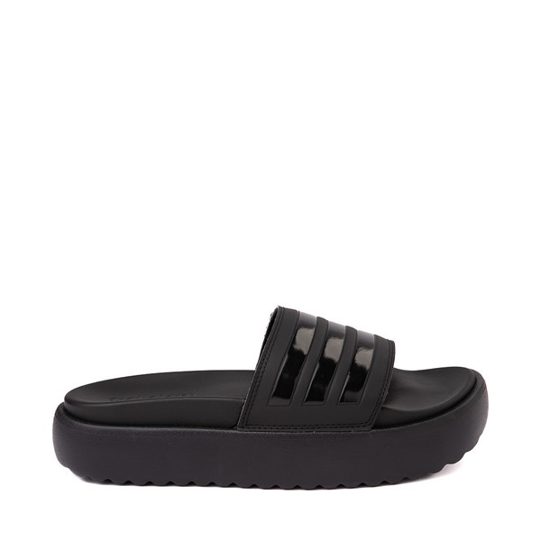 Sandale à enfiler à plateforme adidas Adilette pour femmes - Noire
