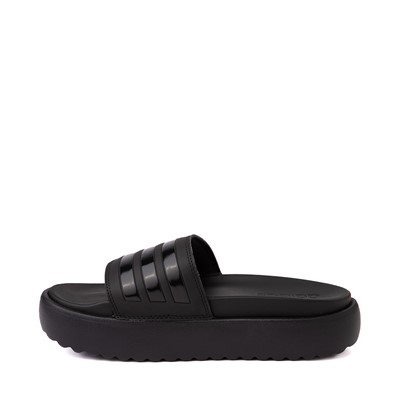 Vue alternative de Sandale à enfiler à plateforme adidas Adilette pour femmes - Noire